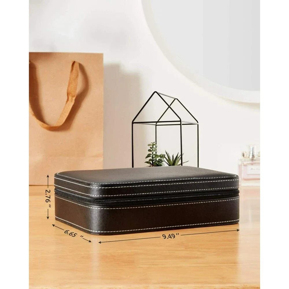 Jewelry Box for Women, Leather Jewelry Storage Box Necklace Organizer & Earring
